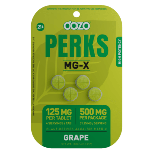 4ct 125mg Dozo PERKS MG-X - 500 mg pack - GRAPE