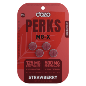 4ct 125mg Dozo PERKS MG-X - 500 mg pack - STRAWBERRY
