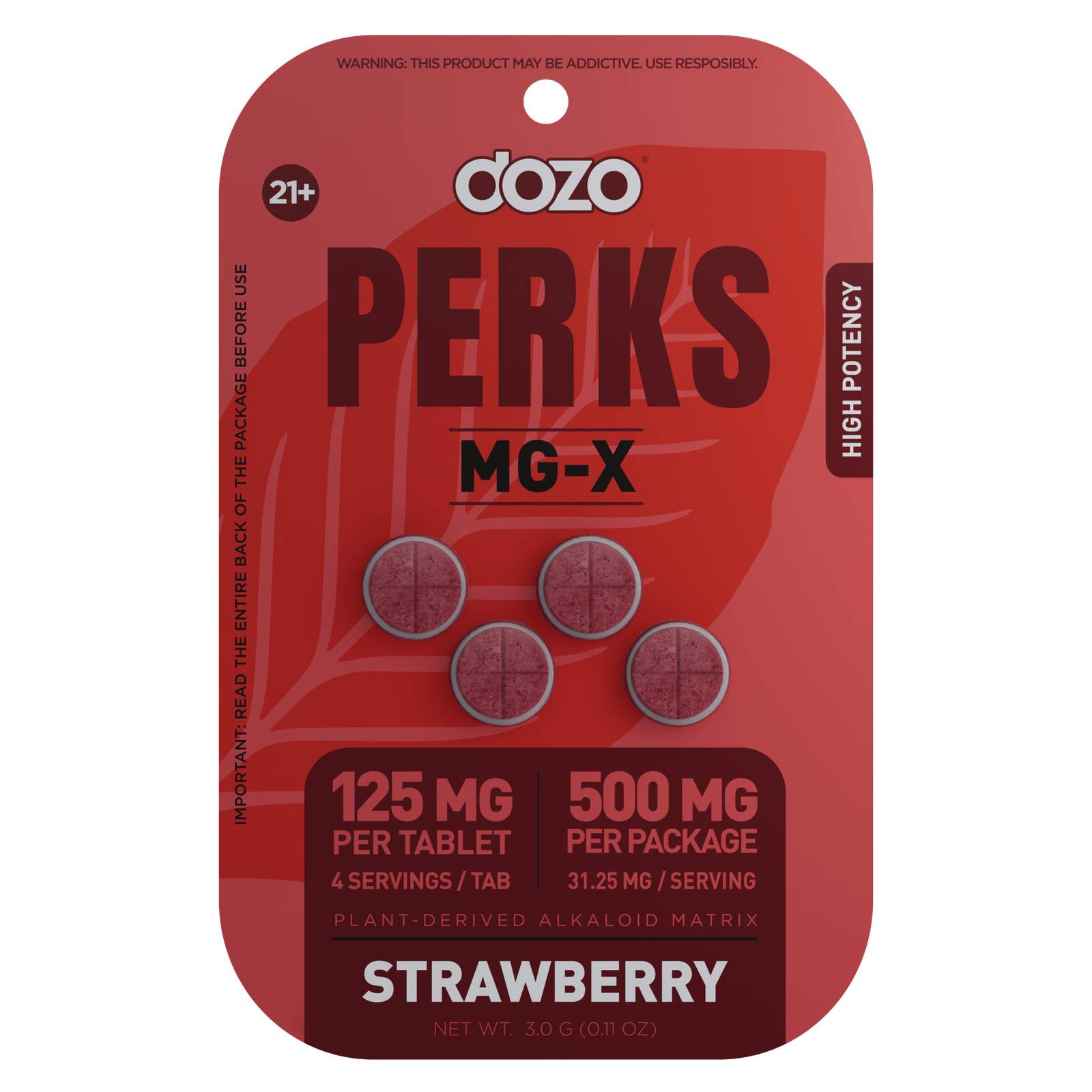 4ct 125mg Dozo PERKS MG-X - 500 mg pack - Image 5