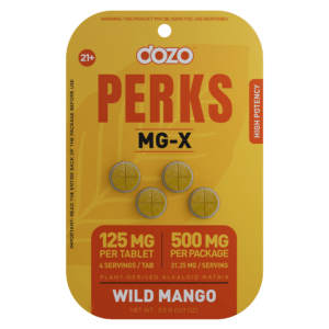 4ct 125mg Dozo PERKS MG-X - 500 mg pack - WILD MANGO