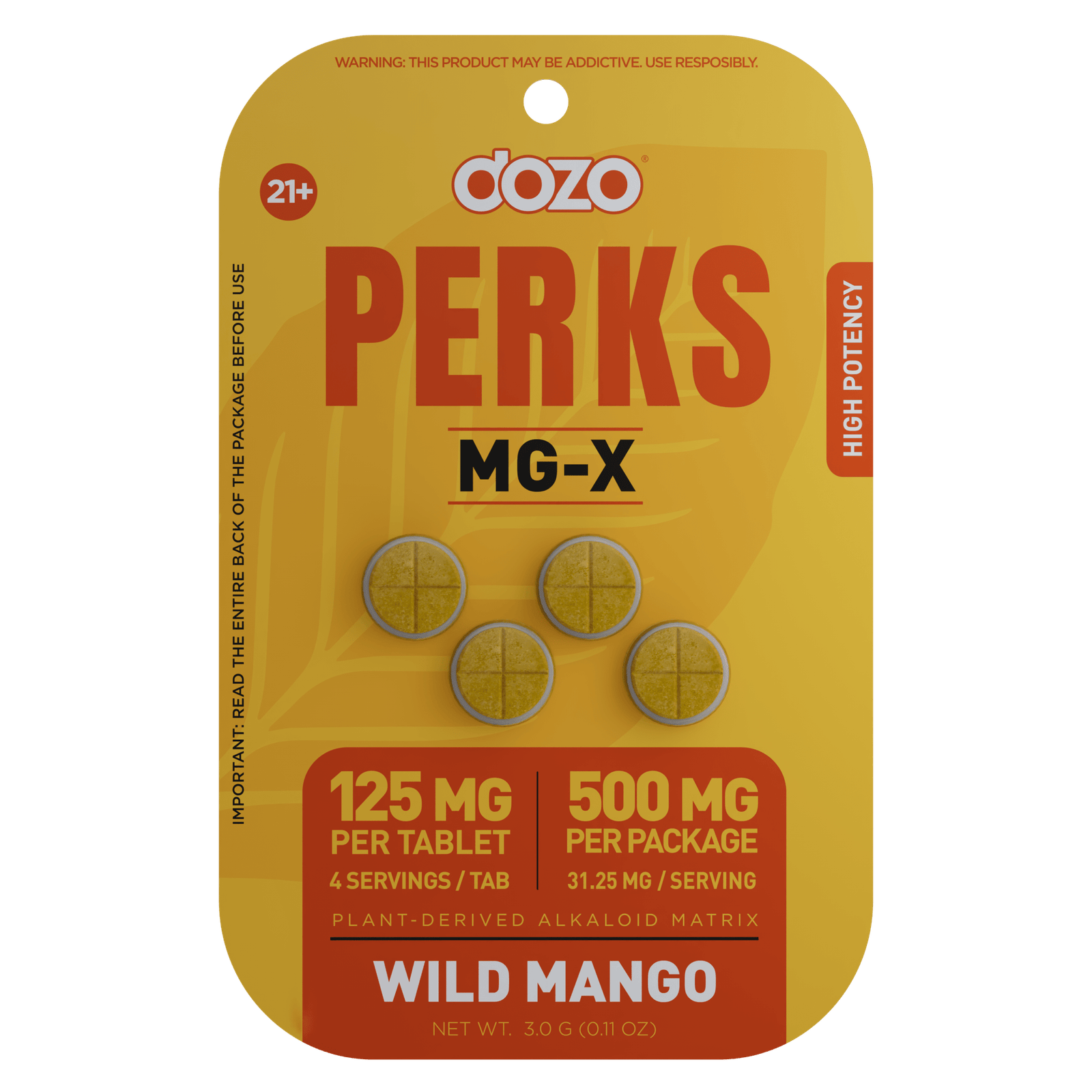 4ct 125mg Dozo PERKS MG-X - 500 mg pack - Image 8